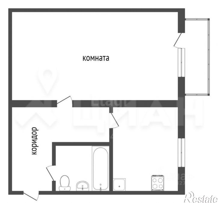 1-комн квартира улица Александра Можайского, 7,  д. 7
