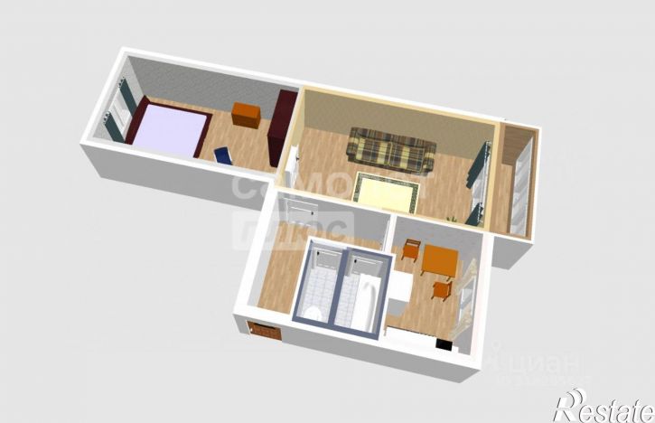 2-комн квартира Стахановская улица, 2/4,  д. 2/4