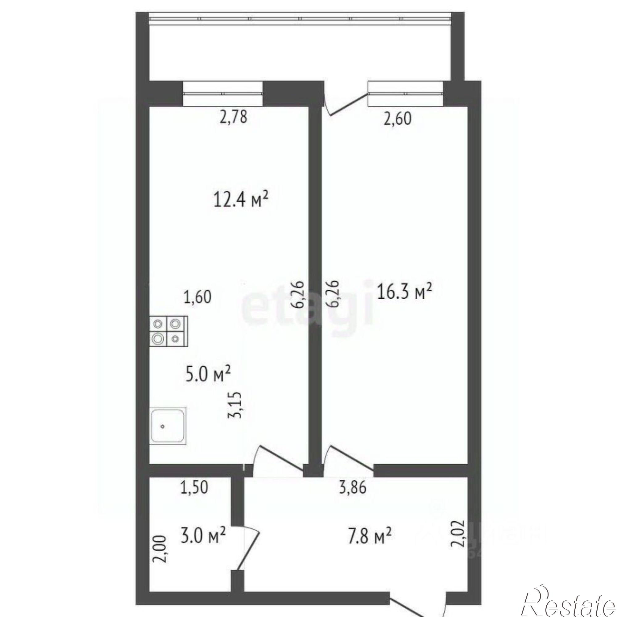 Купить квартиру за 5 340 000 рублей на улица Зелёный Клин, 30