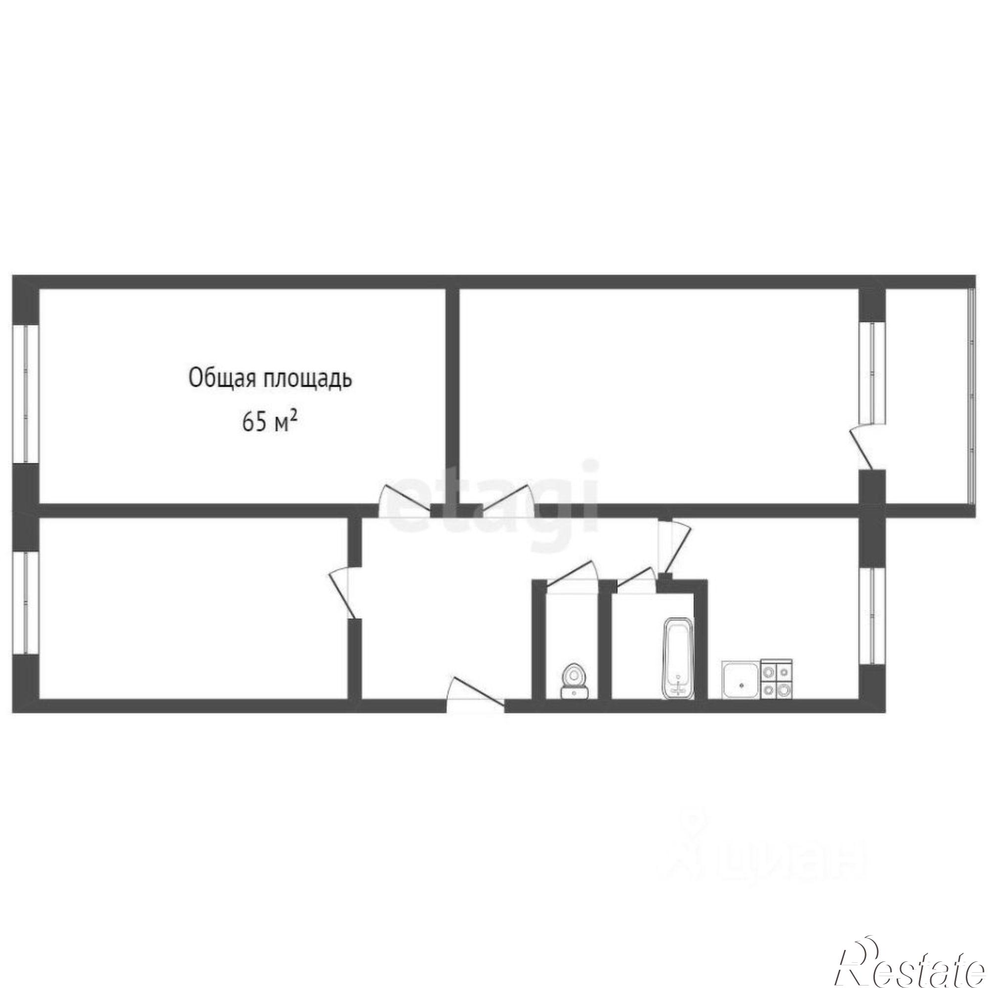 Купить квартиру за 5 750 000 рублей на улица Петра Мерлина, 4