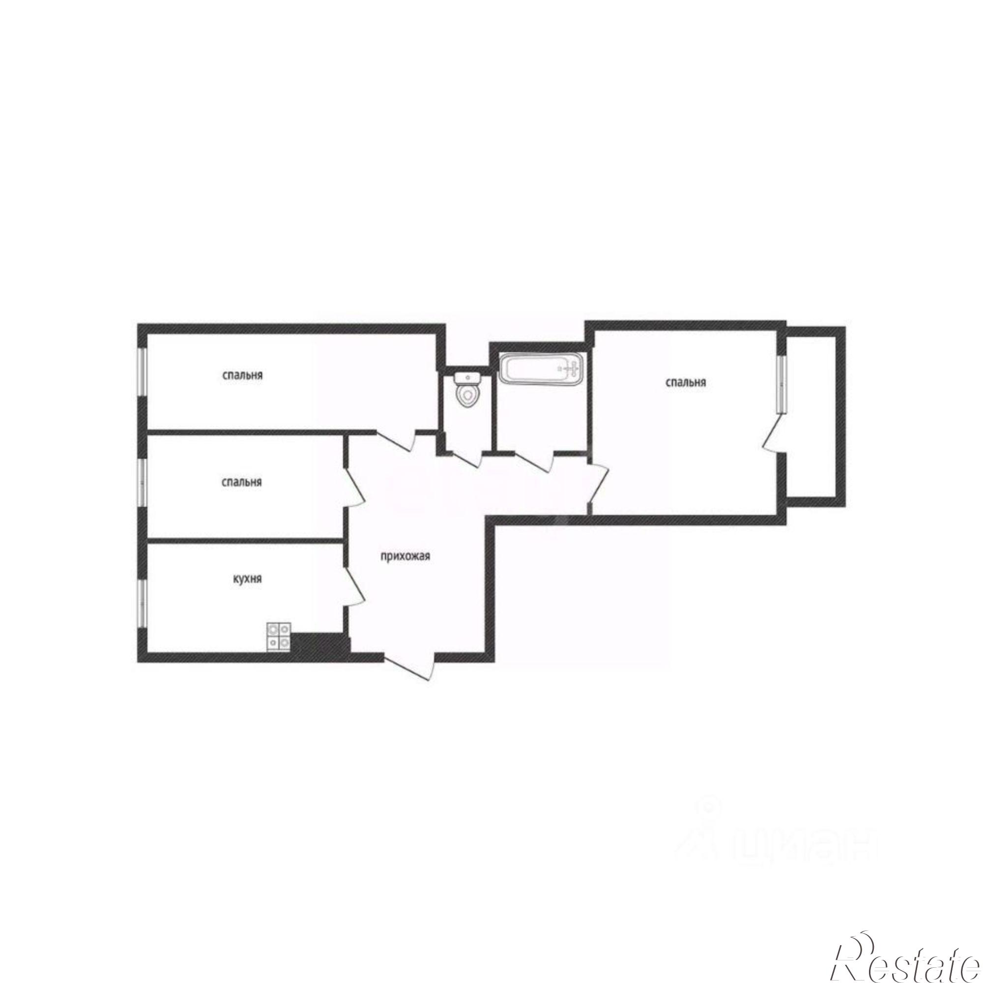 Купить квартиру за 4 200 000 рублей на улица Михаила Митрофанова, 2