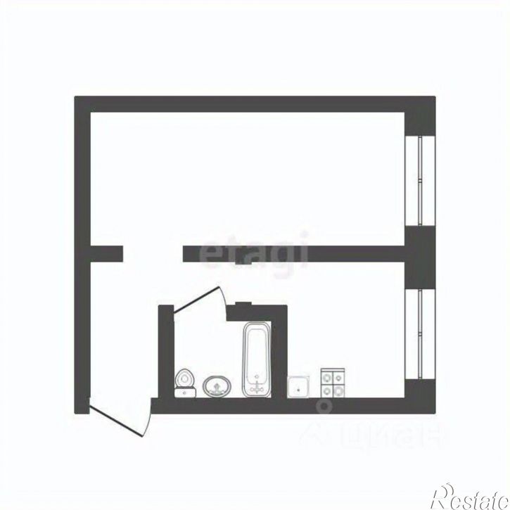 1-комн квартира улица Петра Мерлина, 10,  д. 10