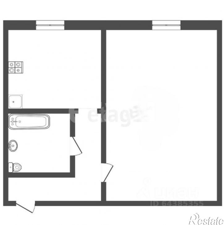 1-комн квартира Приречная улица, 33,  д. 33