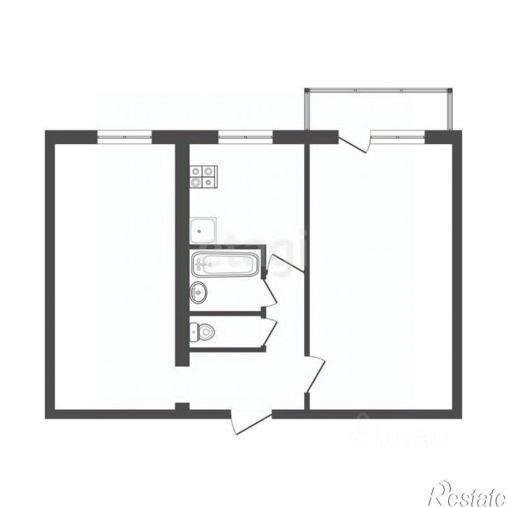 2-комн квартира улица Декабристов, 4,  д. 4