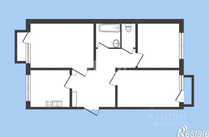 3-комн квартира улица Александра Пушкина, 188/4,  д. 188/4