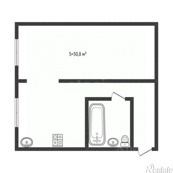 1-комн квартира улица Александра Радищева, 4,  д. 4