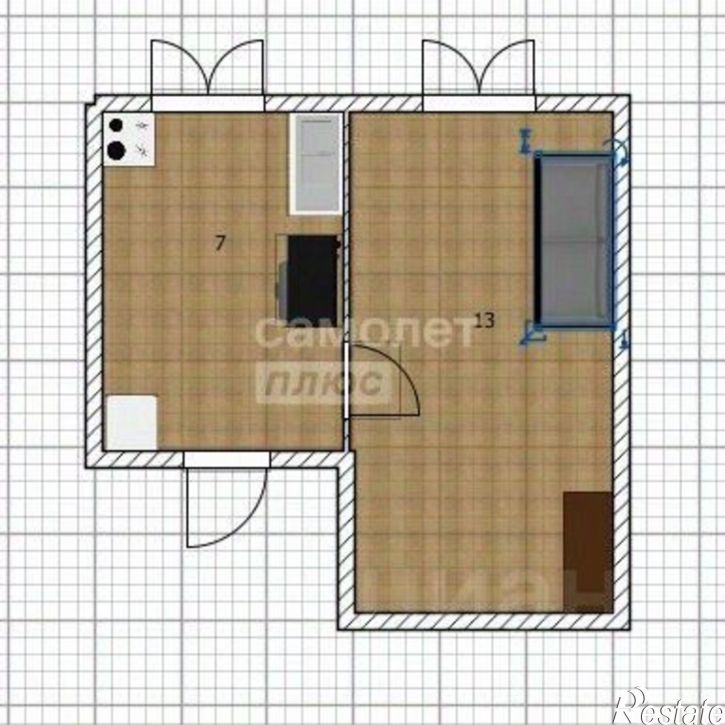 1-комн квартира Андреевская улица, 81,  д. 81