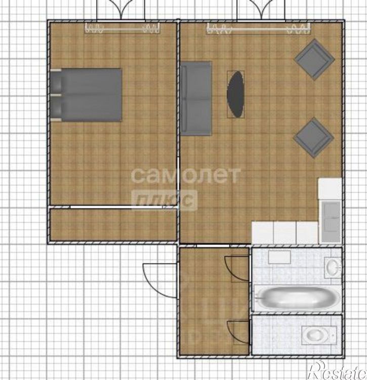 1-комн квартира улица имени Героя Советского Союза Трофимова, 16/1,  д. 16/1