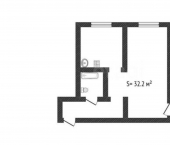 1-комн, 32кв м, этаж 1/3 ул Александра Можайского, 2