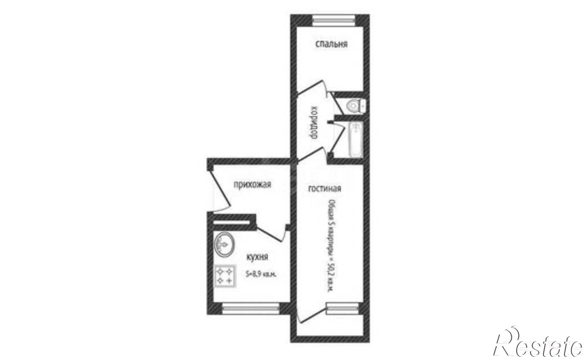 Купить квартиру за 3 800 000 рублей на ул Аркадия Гайдара, 14