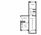 2-комн, 50кв м, этаж 4/5 ул Аркадия Гайдара, 14