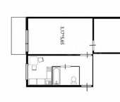 2-комн, 48кв м, этаж 3/5 пер Владимира Мартьянова, 144