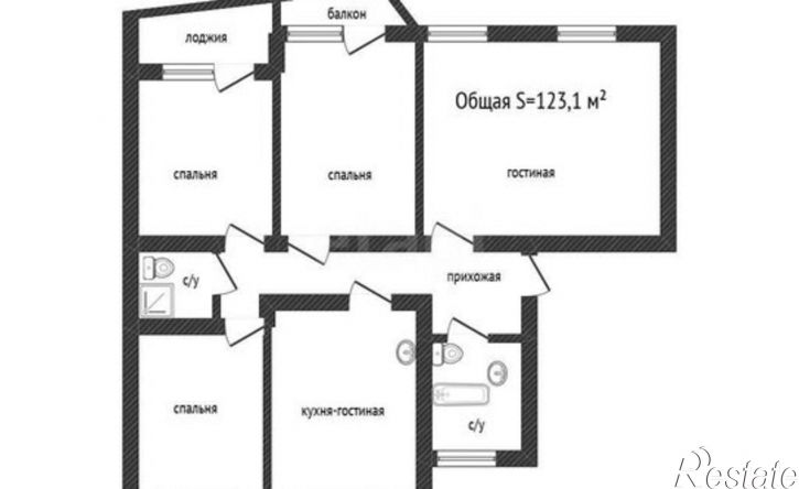 4-комн квартира Коммунарский переулок, 31,  д. 31