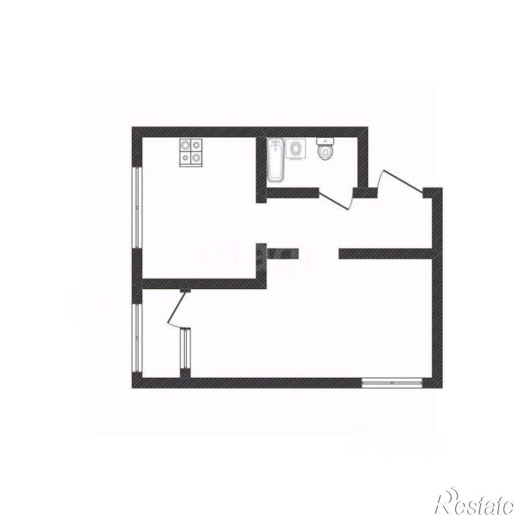 1-комн квартира Ленинградская улица, 38,  д. 38