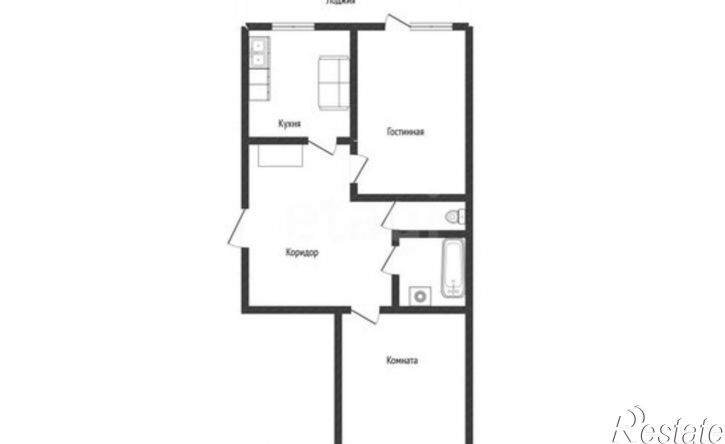 2-комн квартира Пригородная улица, 55,  д. 55