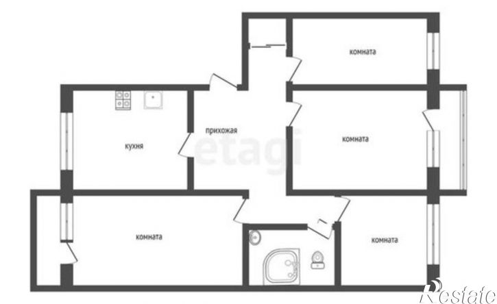 4-комн квартира ул Воинов-Интернационалистов, 84,  д. 84