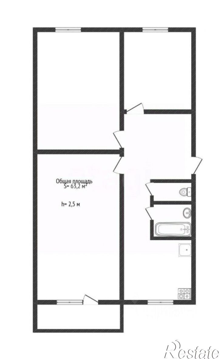 3-комн квартира улица Михаила Митрофанова, 37,  д. 37