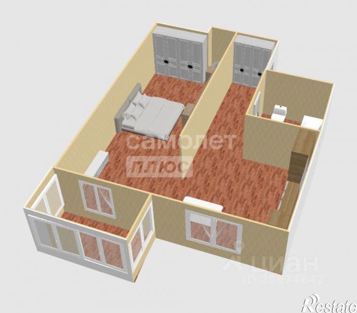 1-комн квартира улица Олега Кошевого, 2,  д. 2
