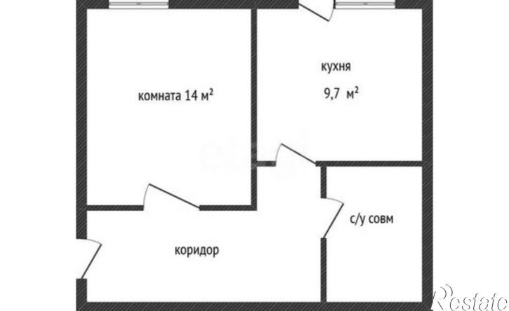 1-комн квартира ул Олега Кошевого, 2,  д. 2