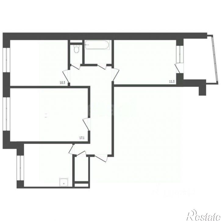 3-комн квартира Ленинградская улица, 18,  д. 18