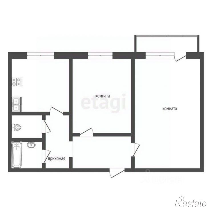 2-комн квартира ул Ударная, 83/1,  д. 83/1