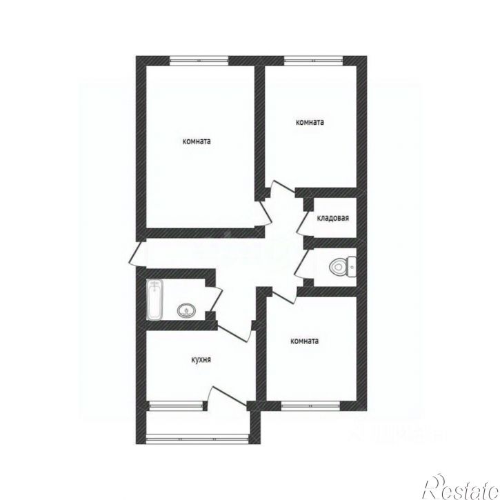 3-комн квартира улица Александра Матросова, 31,  д. 31