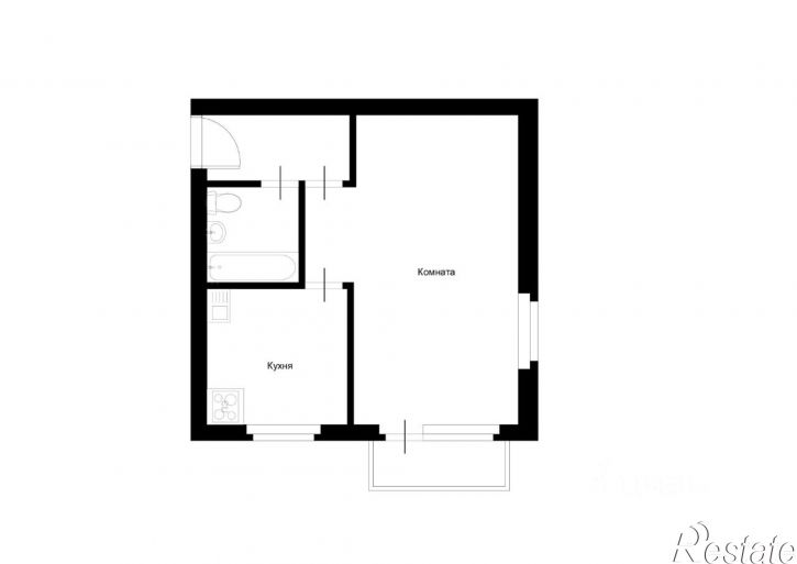 1-комн квартира ул Георгия Прибыткова, 2/2,  д. 2/2