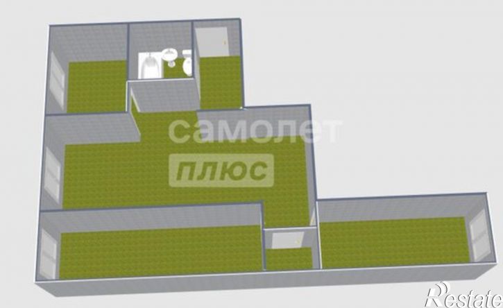 3-комн квартира улица Александра Радищева, 12,  д. 12