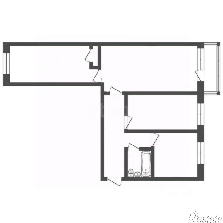 3-комн квартира улица Петра Мерлина, 16,  д. 16