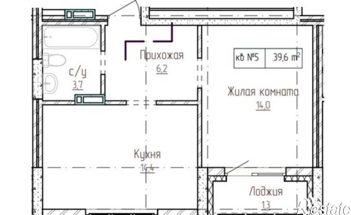 1-комн квартира в новом доме ул Зеленый клин, 54,  д. 54