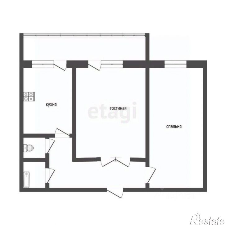 2-комн квартира улица Георгия Прибыткова, 1,  д. 1