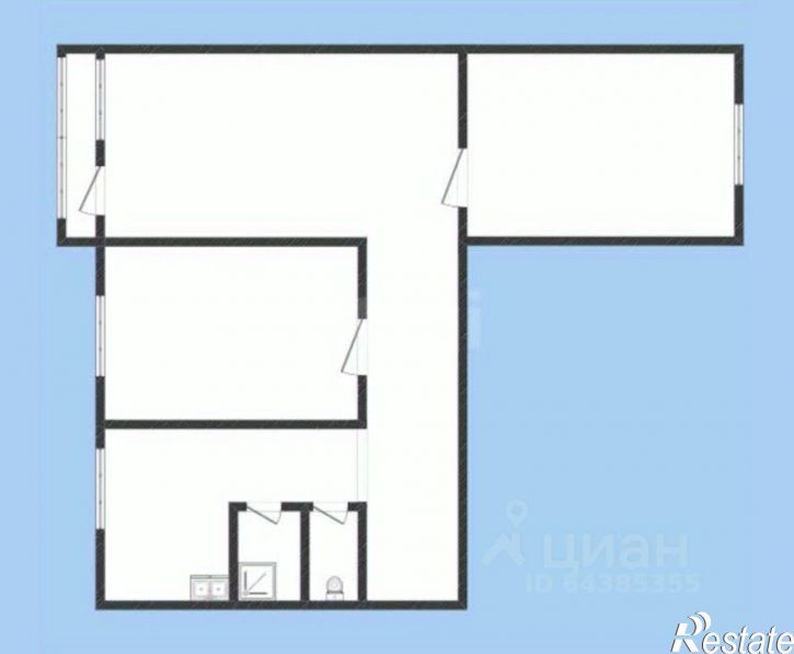 3-комн квартира ул Приречная, 2/1,  д. 2/1