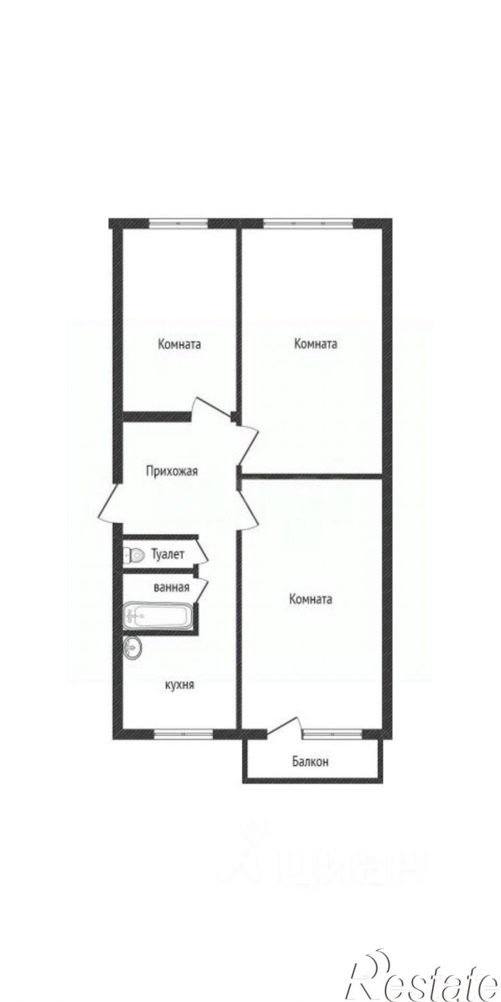 3-комн квартира ул Социалистическая, 25,  д. 25