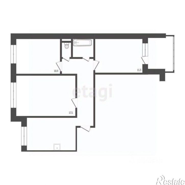 3-комн квартира ул Ильи Мухачева, 230/2,  д. 230/2