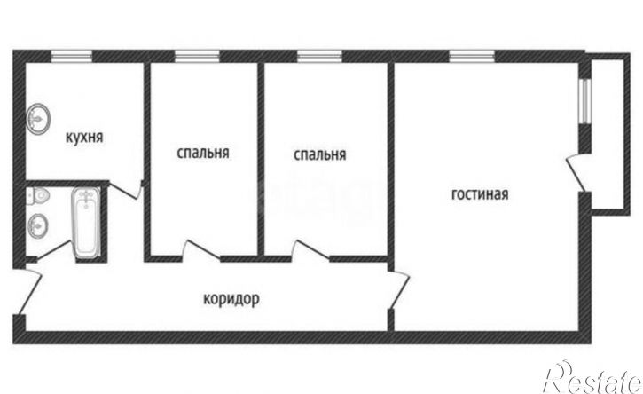 3-комн квартира ул Ленинградская, 68,  д. 68