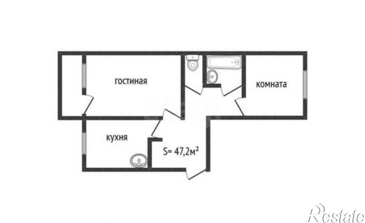 2-комн квартира ул имени Героя Советского Союза Трофимова, 117,  д. 117