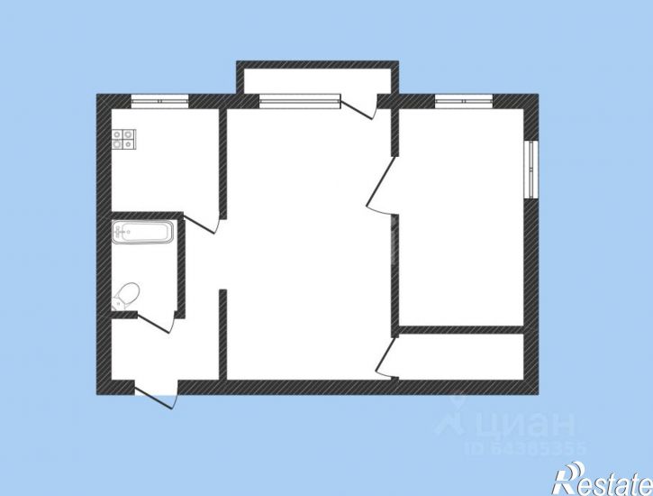 2-комн квартира ул Социалистическая, 2г,  д. 2г