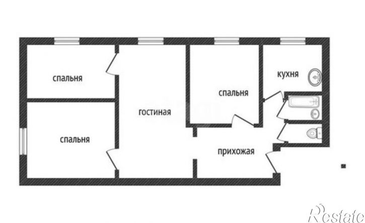 4-комн квартира ул Революции, 82,  д. 82