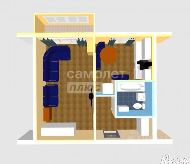 1-комн квартира улица Льнокомбинат, 15Г,  д. 15Г