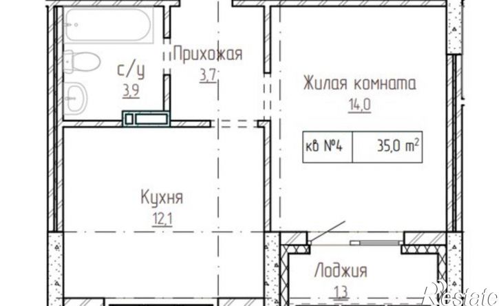 1-комн квартира в новом доме ул Зеленый клин, 54,  д. 54