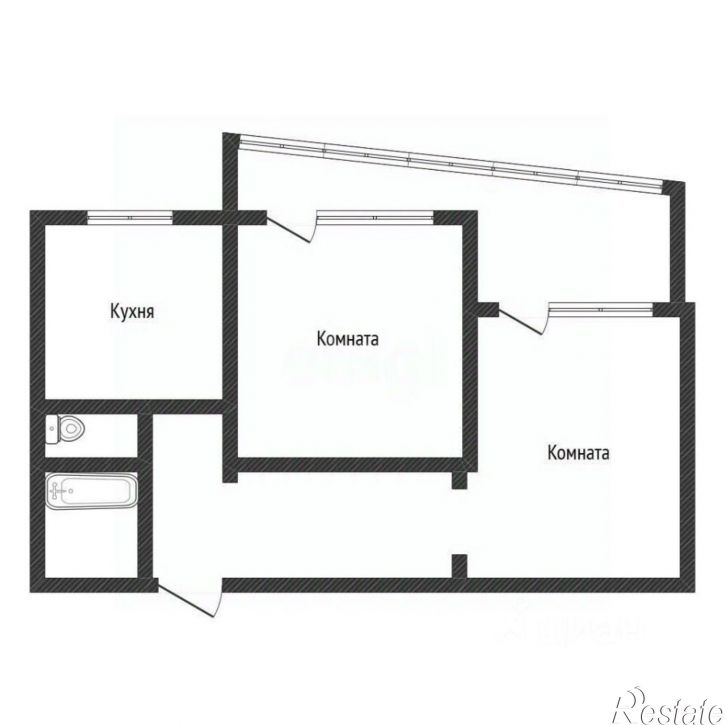 2-комн квартира ул Ильи Репина, 14,  д. 14