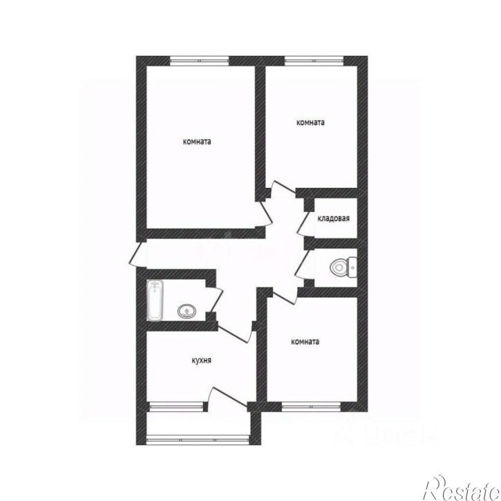 3-комн квартира ул Александра Матросова, 31,  д. 31