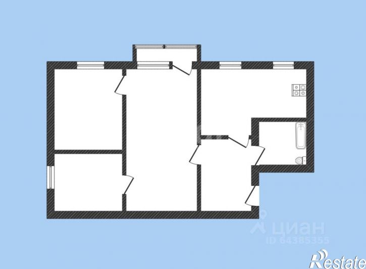 3-комн квартира улица Ильи Мухачева, 115,  д. 115