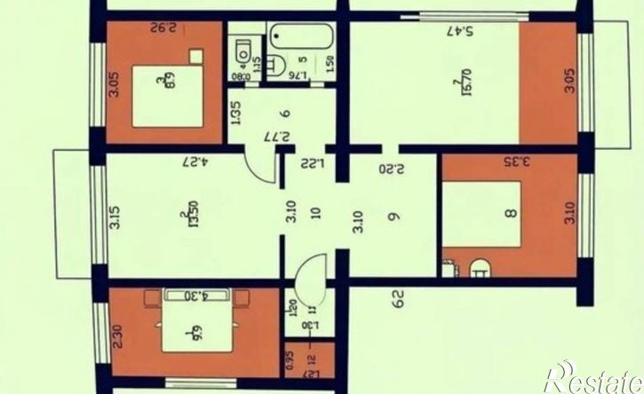 4-комн квартира ул Петра Мерлина, 20,  д. 20