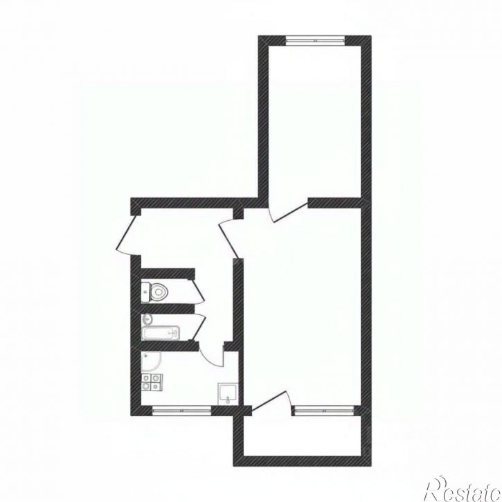 2-комн квартира ул Ильи Репина, 12,  д. 12