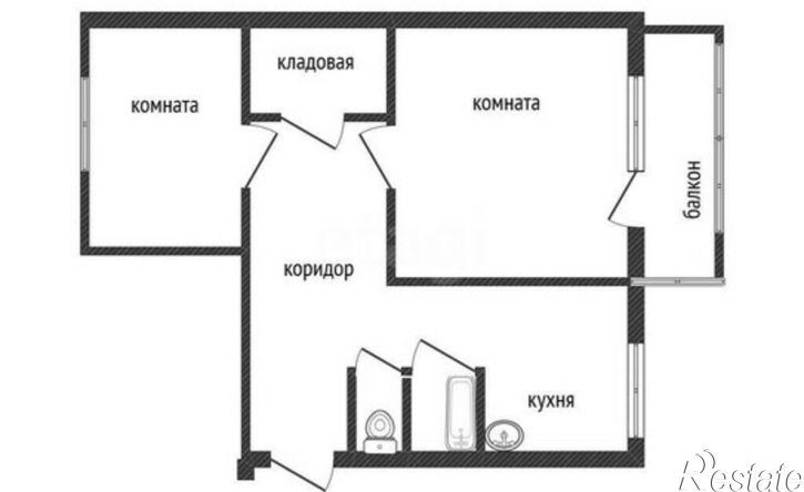 2-комн квартира ул Декабристов, 2/1,  д. 2/1