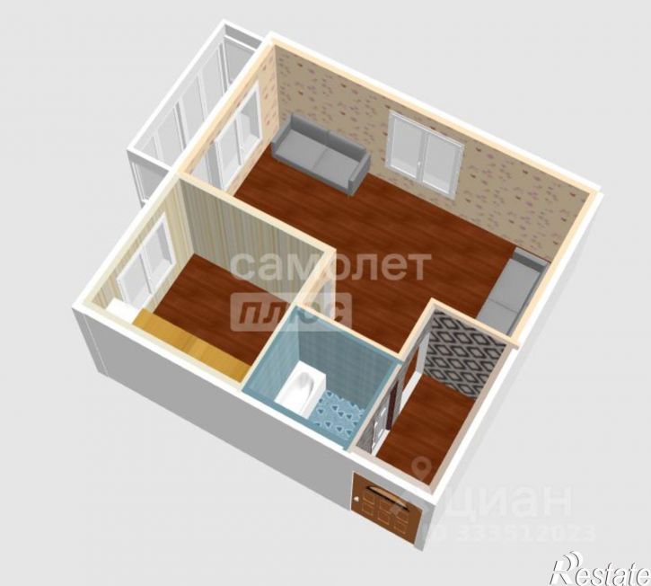 1-комн квартира ул Виктора Петрова, 20,  д. 20