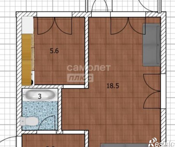 1-комн квартира ул Виктора Петрова, 20,  д. 20