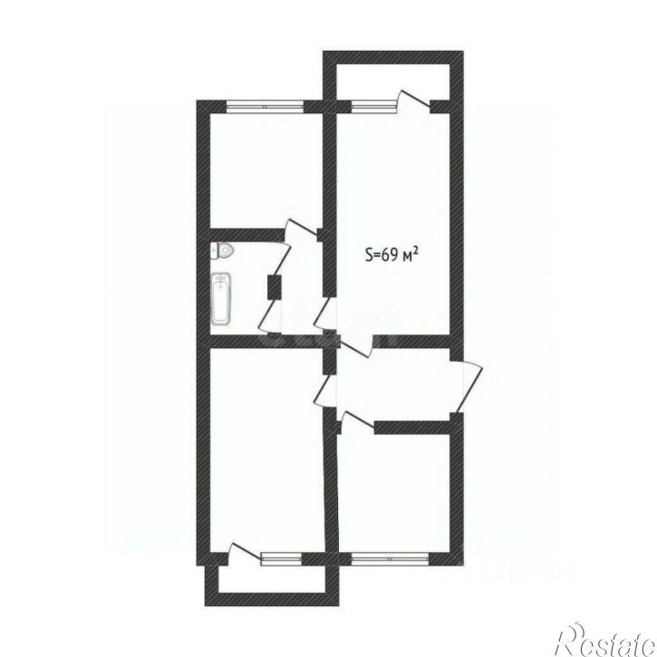 3-комн квартира ул Петра Мерлина, 20,  д. 20