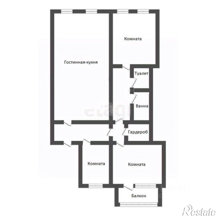 3-комн квартира Горно-Алтайская улица, 85/1,  д. 85/1